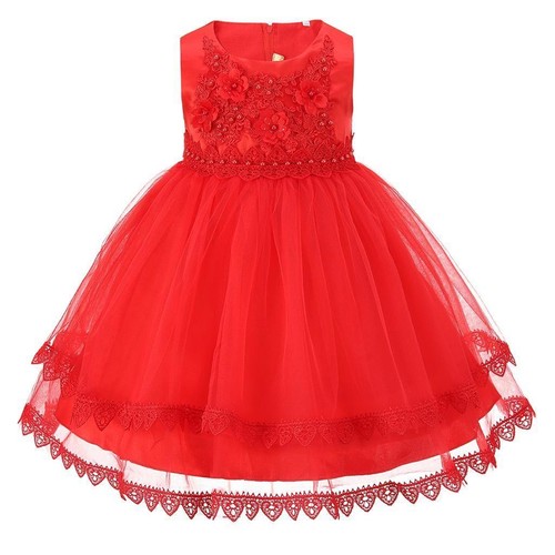 Baby dress girl - baby, red