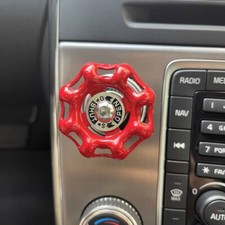 1pc Red Car Interior Central Control Knob Water Valve Button Cover Accessories