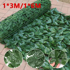 3M 6M Artificial Hedge Ivy Leaf Garden Fence Roll Privacy Screen Balcony Cover
