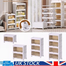 Large Folding Storage Box Stackable Case Cabinet Closet Home Organizer on Wheels