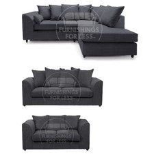 Casper Black Corner Sofa L