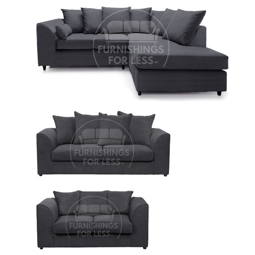 Casper black corner sofa - black,