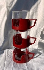 JAJ Pyrex Cup Burgundy glass