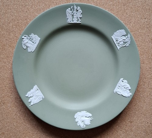 Jasperware green plate - plate, by