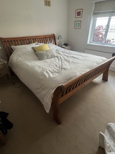 Super king solid wood sleigh - solid,