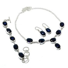 Iolite Gemstone Necklace Set