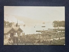 Bowness Station Windermere Cumberland Real Photo Vintage Postcard H20