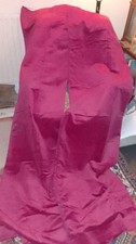 2 x red velvet curtains 205cm drop + 233cm width gorgeous Victorian style