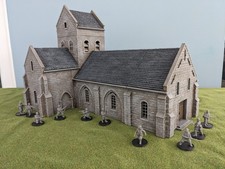 1/56 28mm/32mm Normandy style European church for WW2/WWII/Modern/Historical