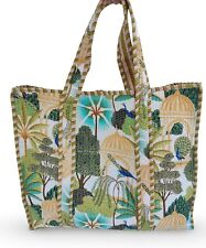 Cotton Animal Block Print Tote