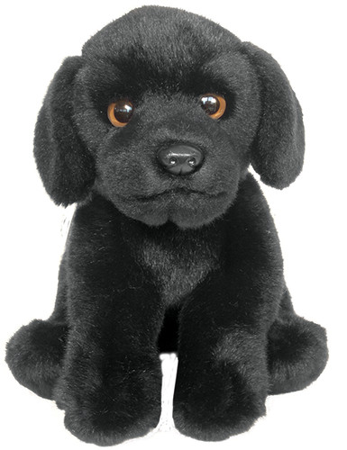 Black labrador plush - black, soft