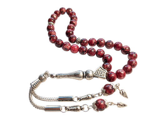 Pressed red jade - jade, worry