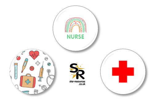 Mini badge set for nurse - mini,
