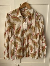 Seasalt Cornwall The Larissa Shirt Chord Leaves  Bnwot Uk 10 Ref S2