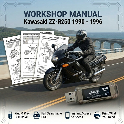 Kawasaki zzr250 1990 1991 1992 - kawasaki,