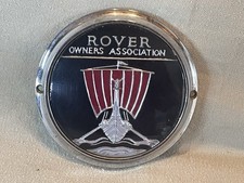 Original 70s ROVER OWNERS ASSOCIATION CAR BADGE ~LANDROVER P3/4/5/6 CLUB EMBLEM