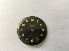 vintage NOS military mentor brown watch dial lumed numbers 31mm