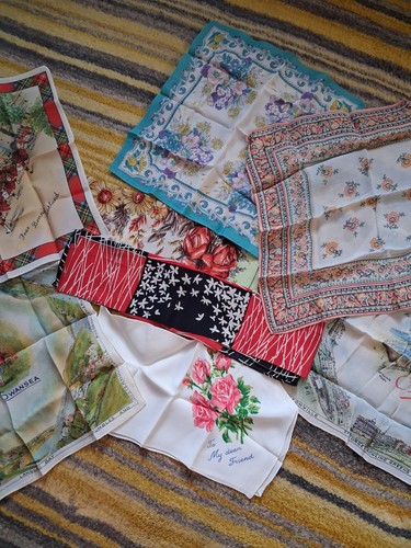 Vintage cotton handkerchiefs - vintage,