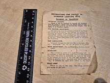 Vintage - Cycling - Instructions for Dynohub Lighting Set - 1950's