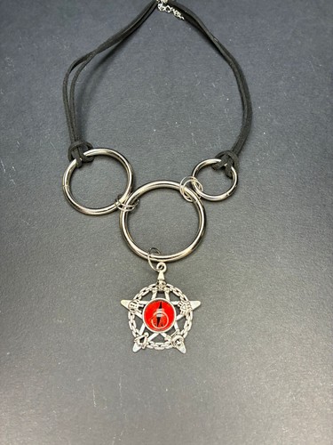 Ring necklace silver - o,