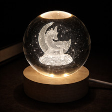 3D Unicorn Crystal Ball Light