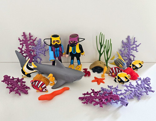 Playmobil blue reef divers - reef,