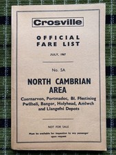 Crosville Bus Fare Tables 5A