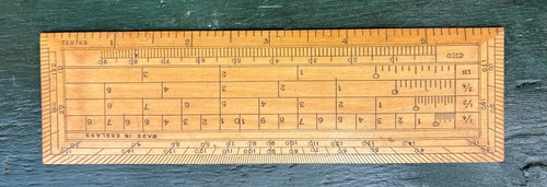 Antique boxwood gunters scale - antique,
