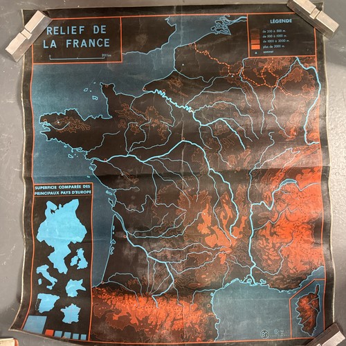 Vintage french school map - french,