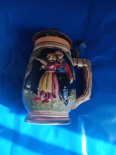 German stein tankard - german, lid