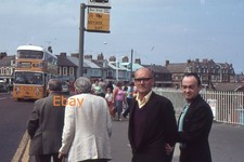 35mm slide people at bus - slide,