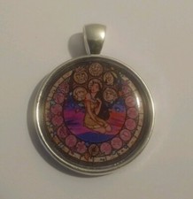 Kingdom Hearts Themed Disney Stained Glass Necklace Keyring Pocahontas
