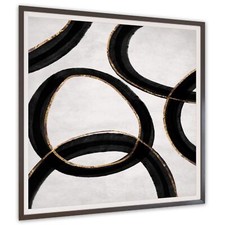 Abstract Black and White Gold