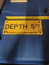 Vintage Cast Iron DEPTH 5FT