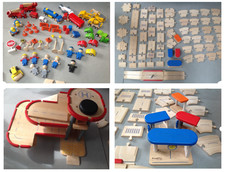 Plan Toys Huge Bundle - Plan City Car Garage, Vehicles, Road System Set, People