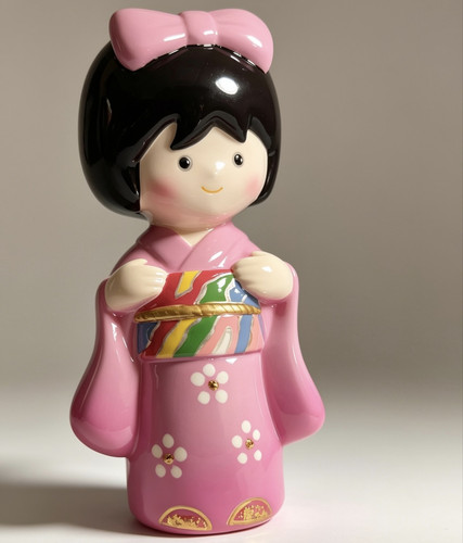 Japanese girl figurine ceramic - japanese,