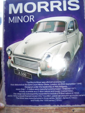 MORRIS MINOR steel sign 400mm x 300mm