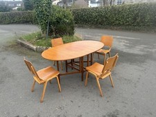 Mid century nathan table and 4