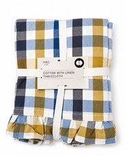 M&S Cotton Linen Check Pattern