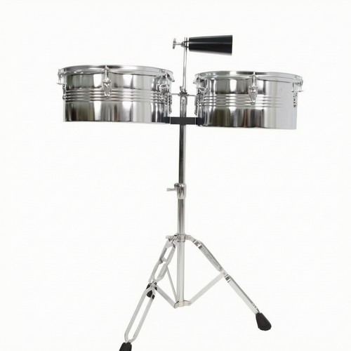 Timbale set with cowbell - with,