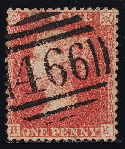 1861 penny red spec c12f - penny,