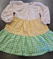 Girls 4-5-6 years Spanish Check long sleeved Tunic Dress cute clothes next day