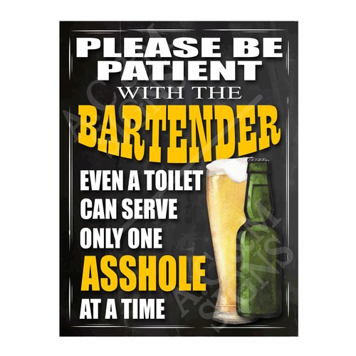 Beer metal sign plaque funny - metal,