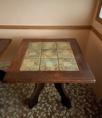 Solid oak square vintage - square,
