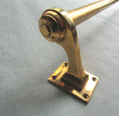 Rustic brass towel rail - brass,