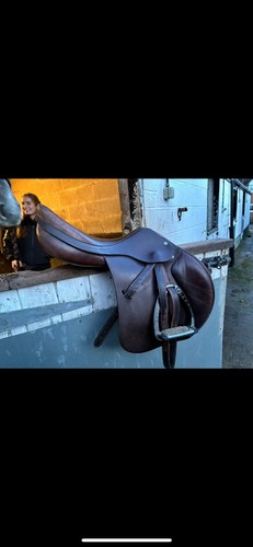 Equipe jump saddle brown - saddle, 17.5"