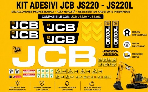 Jcb 220lc decals - 220lc, stickers