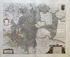 1646 Antique Map; Fens region of East Anglia. Blaeu. Very Good
