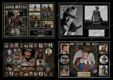 JOHN WAYNE SIGNED VARIOUS A4