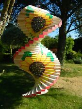 Wind Spinner Wooden Spiral Mobile Garden Ornament - Sunflower Assorted Sizes